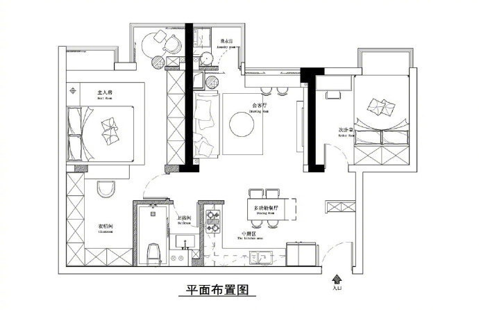 85平三室公寓設(shè)計(jì)，衣帽間無疑是最滿意